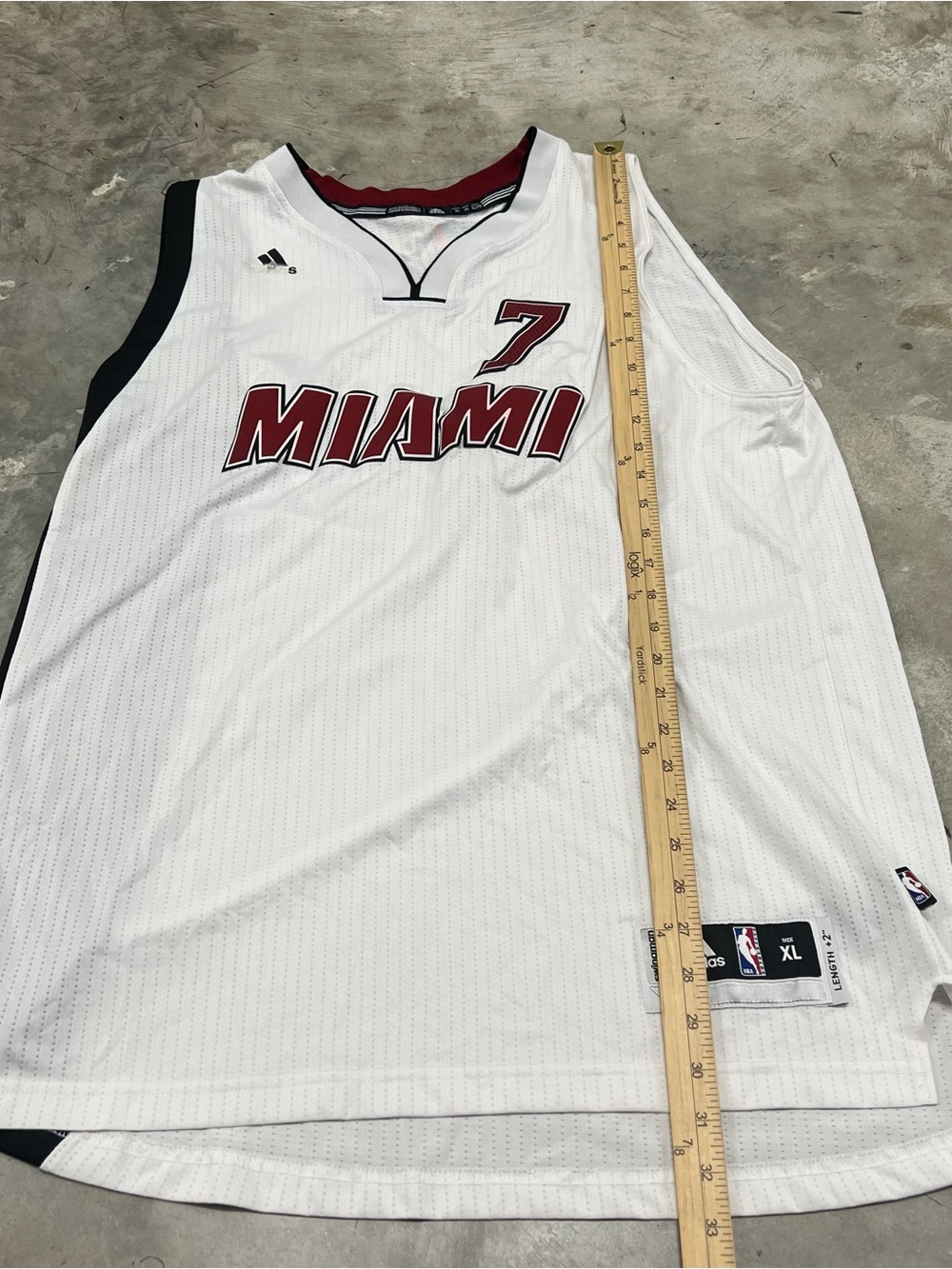 Miami Heat Basketball Jersey Men’s XL Adidas Dragic NBA White READ - Picture 5 of 8